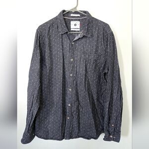 Cactus Man Polka Dot Button Down Shirt 100% Cotton Size XL Slim Fit